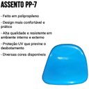 Ver imagem 4 de Assento para Estádio Banco Cadeira Concha Pp-7 Proteção Uv Azul Claro
