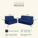 Ver imagem 4 de Conjunto de Sofá 2,00 X 1,50m 3 e 2 Lugares Suede Finlândia Azul