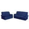 Conjunto de Sofá 2,00 X 1,50m 3 e 2 Lugares Suede Finlândia Azul - 3