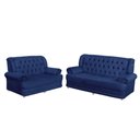 Ver imagem 3 de Conjunto de Sofá 2,00 X 1,50m 3 e 2 Lugares Suede Finlândia Azul