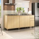 Ver imagem 1 de Cozinha Compacta 100 MDF 2 Peças 200cm Aura Luciane Móveis