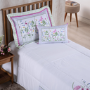 Ver imagem 2 de Kit Edredom Cobertor Solteiro Menina Girl Enxoval Infantil Juvenil 4 Peças 300 Fios Estampado Floral