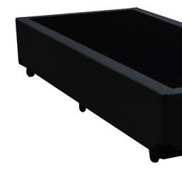 Cama Box Solteiro Colchão Espuma D33 Bordado + Box Preta - 4