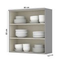 Ver imagem 2 de Armário Aéreo 02 Portas Clássico Americana Cinza Henn