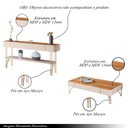 Ver imagem 5 de Conjunto Home Suspenso C/led Aparador e Mesa de Centro Vivant/cadenza/empire Mdf/mdp Cinamomo/off Wh