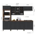 Ver imagem 4 de Armário Cozinha Modulada Completa Americana 100% MDF 270cm Provence Multimóveis Crink-CPL007