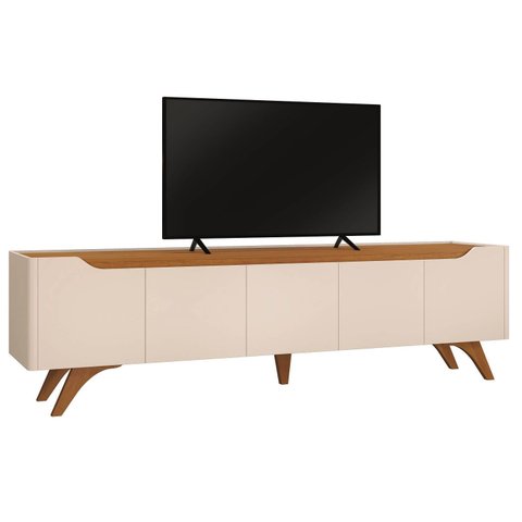 Rack Atenas para Tv até 75 Polegadas 4 Portas 1 Gaveta Mavaular:off White / Naturale