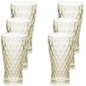 Copo de Plástico 500ml Cristal Glamour Âmbar com 6 Unidades Plasutil Ref.14205 - 1