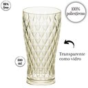 Ver imagem 3 de Copo de Plástico 500ml Cristal Glamour Âmbar com 6 Unidades Plasutil Ref.14205