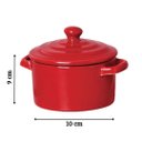 Ver imagem 2 de Mini Caçarola Cerâmica Vermelha Esmaltada 250ml Moderna Panelinha para Festa Buffet Servir