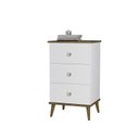 Ver imagem 2 de Mesa de Cabeceira 3 Gavetas Ravi Branco