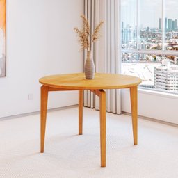 Conjunto Sala de Jantar Mesa 115cm Redonda Seiva 4 Cadeiras Liz CabeCasa MadeiraMadeira - 4