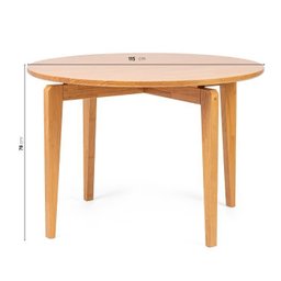 Conjunto Sala de Jantar Mesa 115cm Redonda Seiva 4 Cadeiras Liz CabeCasa MadeiraMadeira - 2
