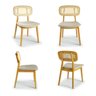 Conjunto Sala de Jantar Mesa 115cm Redonda Seiva 4 Cadeiras Liz CabeCasa MadeiraMadeira - 13