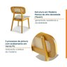 Conjunto Sala de Jantar Mesa 115cm Redonda Seiva 4 Cadeiras Liz CabeCasa MadeiraMadeira - 7