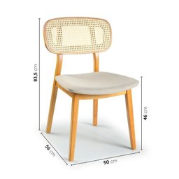 Conjunto Sala de Jantar Mesa 115cm Redonda Seiva 4 Cadeiras Liz CabeCasa MadeiraMadeira - 3