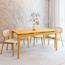 Ver imagem 1 de Conjunto Sala de Jantar Mesa 160cm Seiva 4 Cadeiras Liz CabeCasa MadeiraOriginals