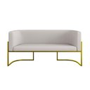 Ver imagem 2 de Kit Sofá 2 Lugares + 2 Poltronas Corino Gold Bege