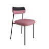 Kit 8 Cadeiras Mila Laminado Preto/linho Rosa - Fdecor - 4