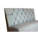 Ver imagem 1 de Poltrona Booth Super Luxo1.20m Assento e Encosto Cinza Base Amadeirada