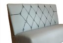 Ver imagem 1 de Poltrona Booth Super Luxo1.20m Assento e Encosto Cinza Base Amadeirada