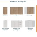 Ver imagem 4 de Cozinha Planejada 6 Peças sem Tampo 3 Aéreos e 3 Balcões Ipanema CabeCasa MadeiraOriginals Marrom/Acá