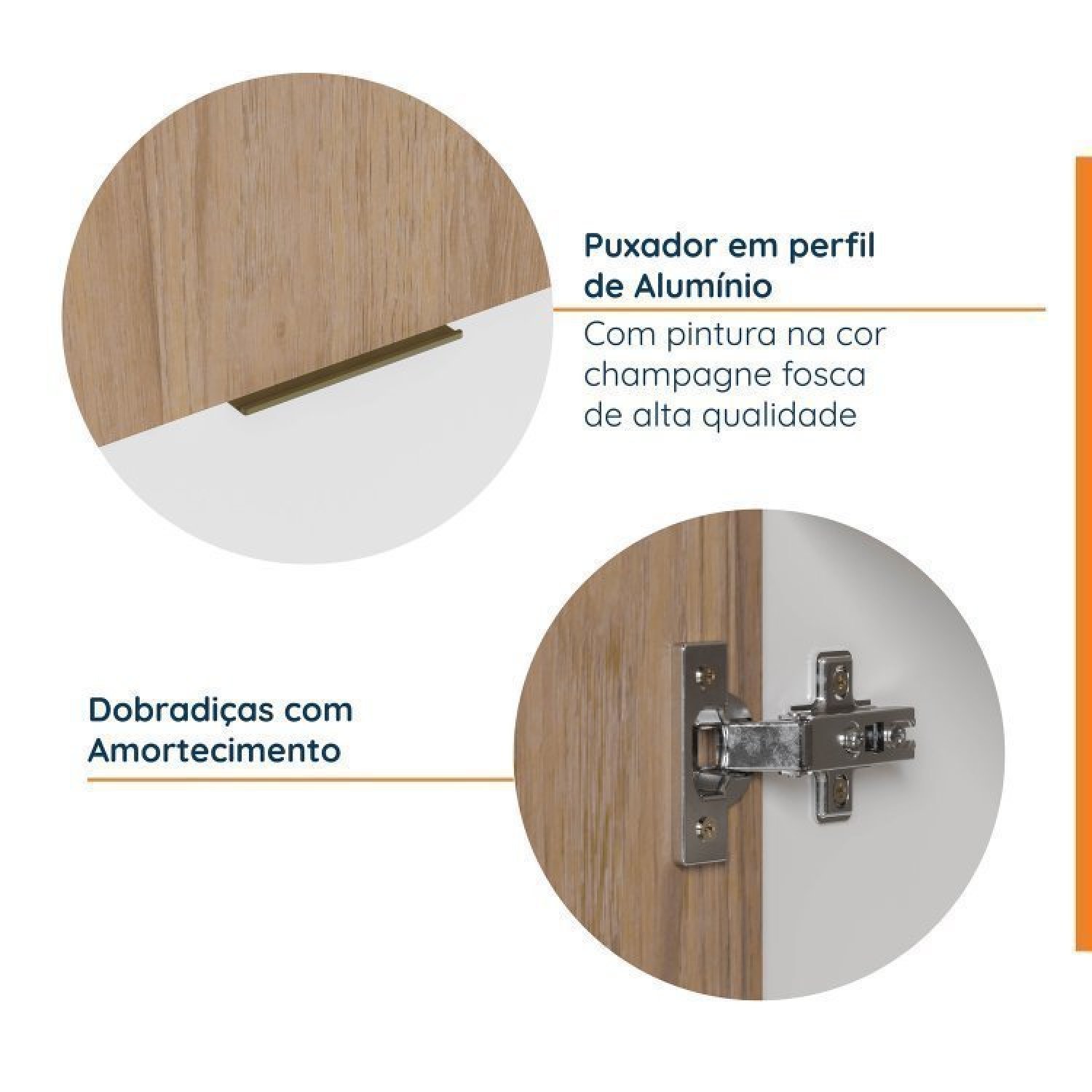 Cozinha Modulada 6 Peças Sem Tampo 3 Aéreos e 3 Balcões Ipanema CabeCasa MadeiraMadeira - 8