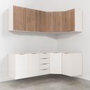 Ver imagem 3 de Cozinha Modulada 6 Peças Sem Tampo 3 Aéreos e 3 Balcões Ipanema CabeCasa MadeiraOriginals