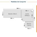 Ver imagem 4 de Cozinha Modulada 6 Peças Sem Tampo 3 Aéreos e 3 Balcões Ipanema CabeCasa MadeiraOriginals