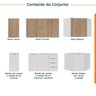 Cozinha Modulada 6 Peças Sem Tampo 3 Aéreos e 3 Balcões Ipanema CabeCasa MadeiraOriginals - 5