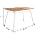 Ver imagem 3 de Conjunto de Mesa Sala de Jantar com 6 Cadeiras Tubular Tampo Bp Madeirado Retangular 1,36m Branco /