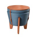 Ver imagem 2 de Kit 2 Puffs Decorativo Baú Flex Tampo para Mesa Centro Linho