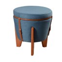 Ver imagem 1 de Kit 2 Puffs Decorativo Baú Flex Tampo para Mesa Centro Linho