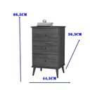Ver imagem 3 de Mesa de Cabeceira 3 Gavetas Ravi Bege
