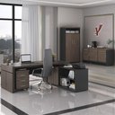 Ver imagem 6 de Conjunto Escritório Home Office 4 Peças Mesa Diretor Corp A06 Charuto-preto - Mpozenato
