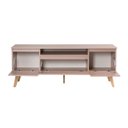 Ver imagem 2 de Rack para TV com Prateleira 150cm Retro MDF Rosa Dallas - On Móveis