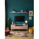 Ver imagem 1 de Rack para Tv com Prateleira 150cm Retro Mdf Dallas - On Móveis Cor:rosa