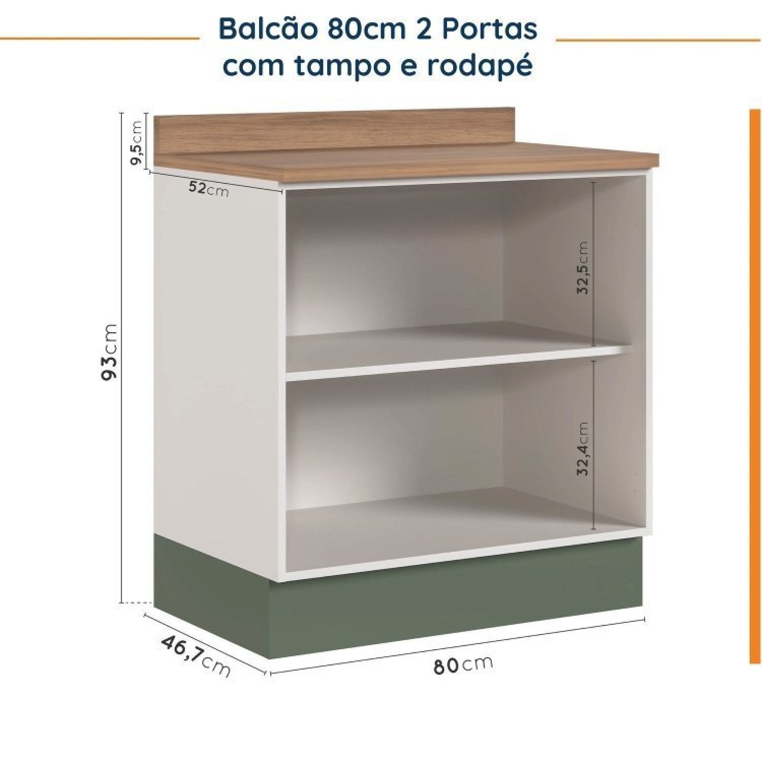 Cozinha Modulada 4 Peças com Tampo 2 Aéreos e 2 Balcões Ipanema CabeCasa MadeiraMadeira - 16