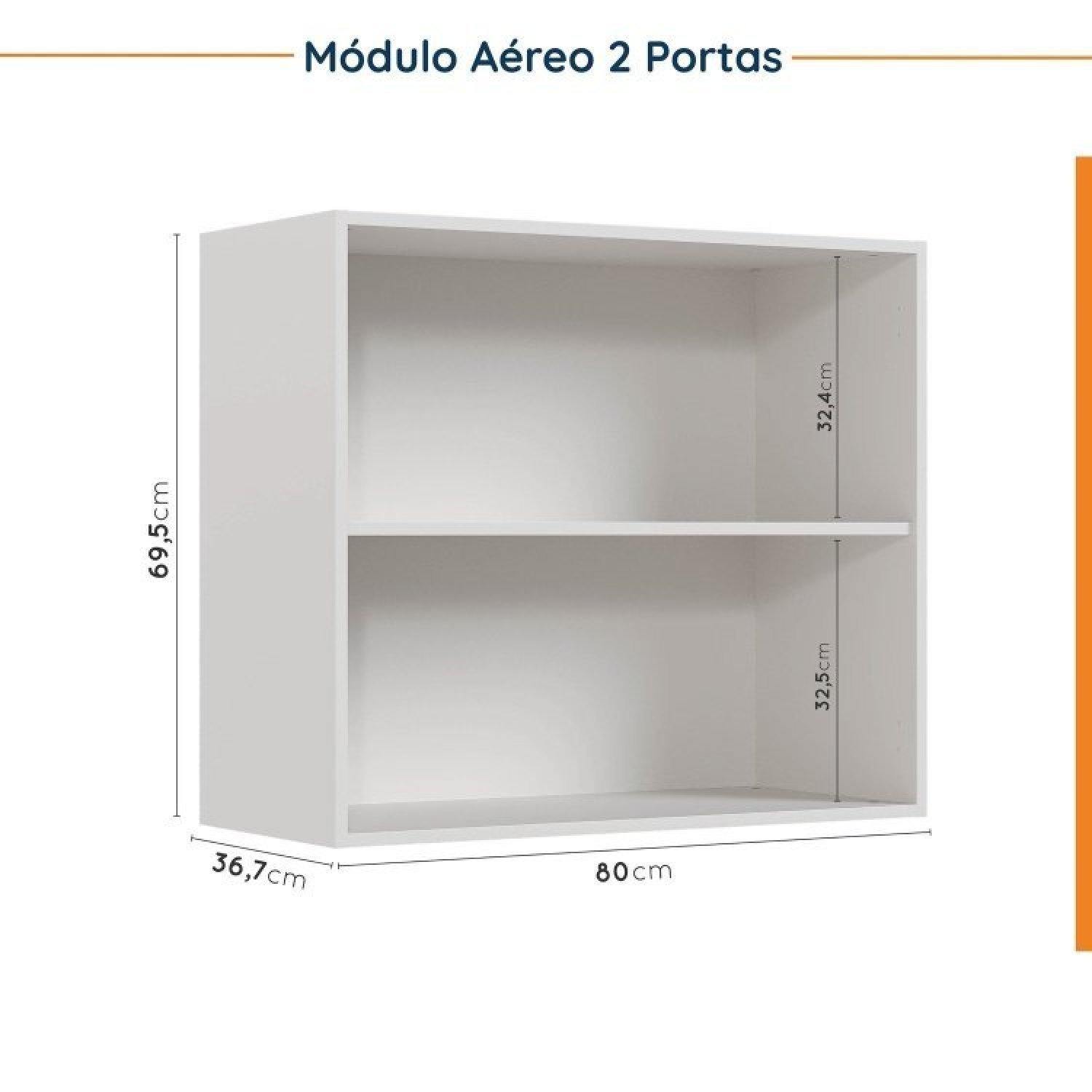 Cozinha Modulada 4 Peças Sem Tampo 2 Aéreos e 2 Balcões Ipanema CabeCasa MadeiraMadeira - 12