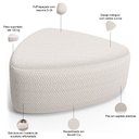 Ver imagem 3 de Puff Decorativo Orgânico para Sala de Estar Living Trizza W01 Bouclê Cru - Lyam Decor