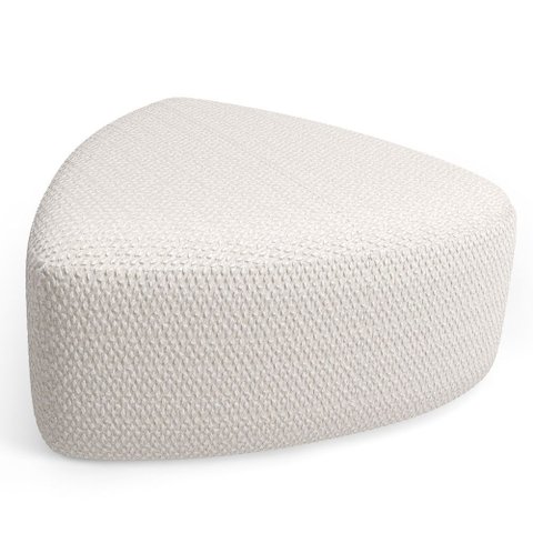 Puff Decorativo Orgânico para Sala de Estar Living Trizza W01 Bouclê Cru - Lyam Decor