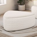 Ver imagem 2 de Puff Decorativo Orgânico para Sala de Estar Living Trizza W01 Bouclê Cru - Lyam Decor