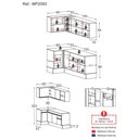 Ver imagem 5 de Armário de Cozinha Compacta de Canto com Rodapé Veneza Multimóveis MP2093.891 Branco