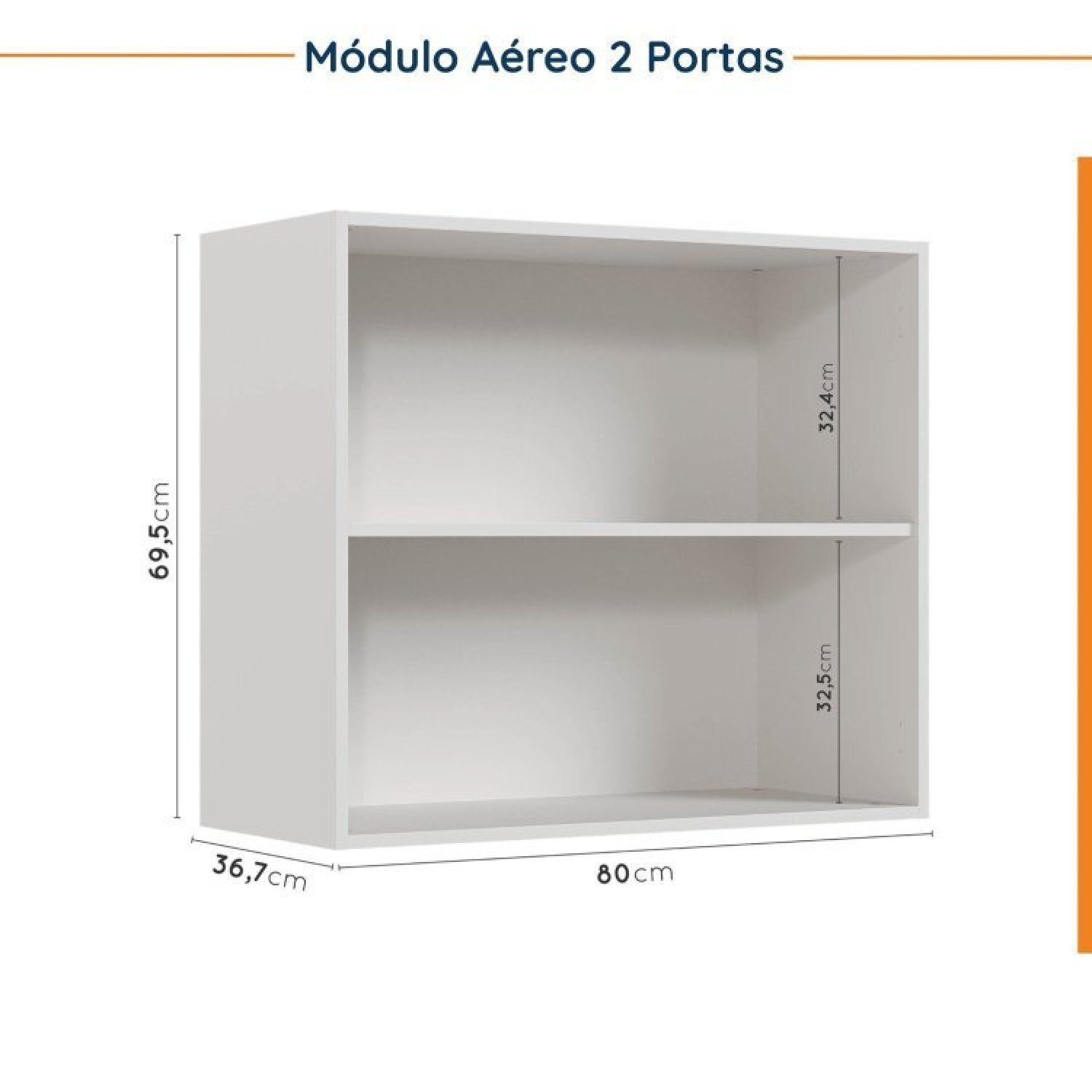 Cozinha Modulada 4 Peças com Tampo 2 Aéreos e 2 Balcões Ipanema CabeCasa MadeiraMadeira - 13