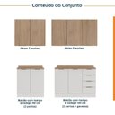 Ver imagem 4 de Cozinha Planejada 4 Peças com Tampo 2 Aéreos e 2 Balcões Ipanema CabeCasa MadeiraOriginals Marrom/Acá