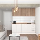 Ver imagem 2 de Cozinha Planejada 4 Peças com Tampo 2 Aéreos e 2 Balcões Ipanema CabeCasa MadeiraOriginals Marrom/Acá