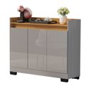 Ver imagem 2 de Buffet Aparador 3 Portas Real Cinza/Mel
