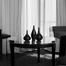 Trio de Vasos Decorativos de Mesa em Cerâmica Preto Fosco Jasmim - 3