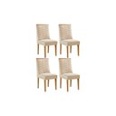 Ver imagem 1 de Cadeira de Cozinha Maldivas Kit 4 Un Naturalle/suede Creme - Rufato