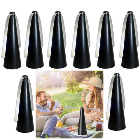 Ventilador Repelente Kit 8 Uni Afasta Inseto Mosca Mosquito Muriçoca Portatil Mesa Piquenique Jardim